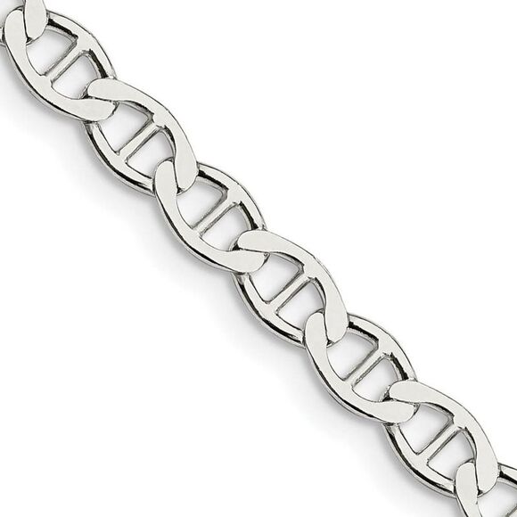 Black Bow Jewelry Co. Other - 4.75mm Sterling Silver Hollow Flat Anchor Chain Necklace, 20 Inch
